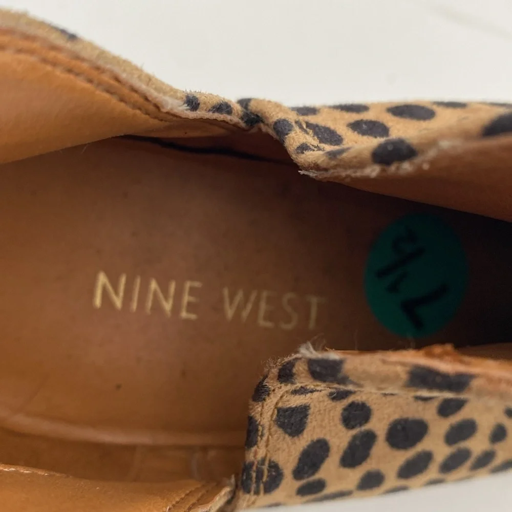 Nine West Tan and Black Ankle Booties women 7.5 Casual festival retro office Y2K